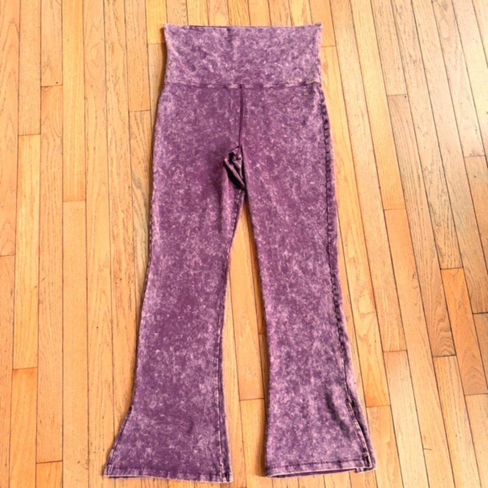 PINK Victoria's Secret Y2K Fold Over Flare XL Mineral Wash Flare Leggings NWT